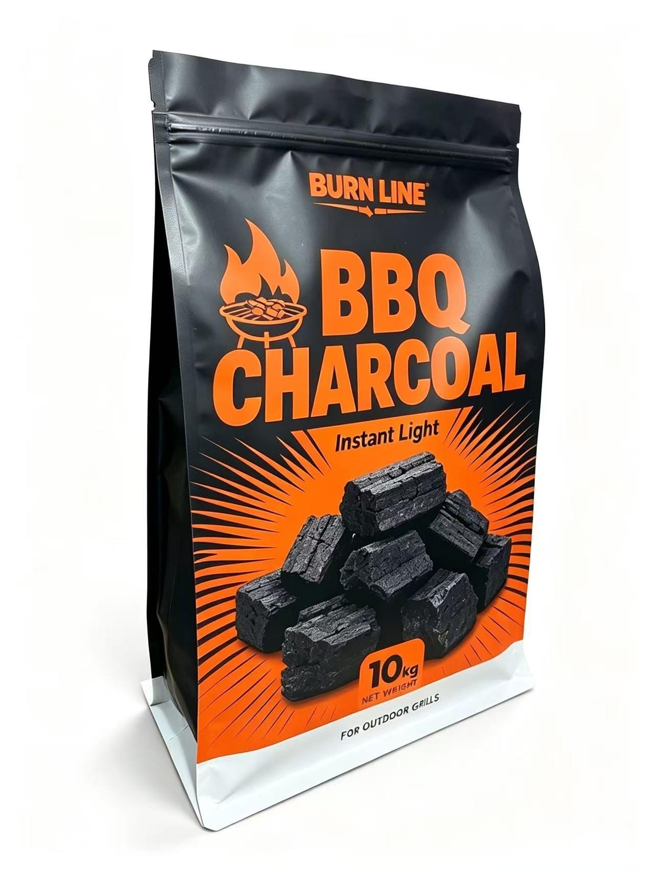 Custom printed instant light BBQ charcoal bag - 10 kg for outdoor grills